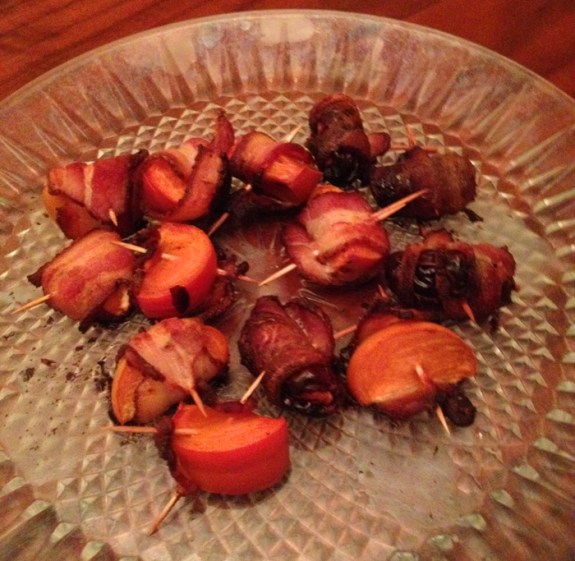 bacon wrapped persimmons