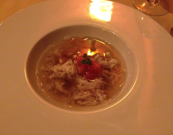 crab with broth