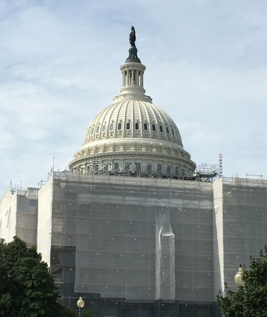 capitol under construction