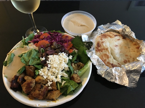 chicken kabob salad from roti